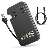 素直な虹 電源タップ USB-C コンセント PD 65W Type-C 【3つUSB-C ポート・２つUSB-A ポート・２つACコンセント・PSE認証済・ケーブル収納式】急速充電 USB C-C 65Wケーブル付き 電源ケーブル33cm AC1400W出力 ノートＰＣ MacBook/iPad/iPhone Xperia/Galaxy/Androidなどに対応