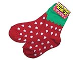 クルーソックス　キッズサイズ靴下（ストロベリーレッド）