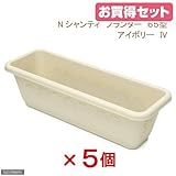 お買い得セット リッチェル Nシャンティ プランター 65型 アイボリー 5個
