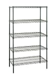 QuantumワイヤShelving 4-shelfスターターユニット – Proform 12" x 36" x 63" シルバー WR63-1236P-5