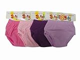 Bright Bots Washable Potty Training Pants 4pk Extra Large with PUL waterproof Lining - Girl (approx 