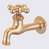 立水栓/水栓柱に取付け ガーデニング蛇口(研磨)十文字