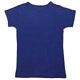 ガールズ|ボーイズ|ベビー[BASIC STYLE UNDERWEAR]男女兼用|ベビーフライス肌着|綿100％|無地|肌着シャツ|半袖シャツ 95cm ブルー