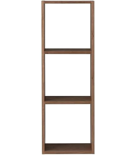 Amazon｜無印良品 スタッキングシェルフ・3段・ウォールナット材 コの