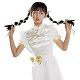 [SYRHSYB] メイド服 コスプレ衣装 チャイナドレス メイド服 中華風 3点セット 蝶結ぶ ロング ショート丈 コスチューム ハロウィン ワンピース 仮装 喫茶店 パーティー イベント クリスマス カフェ 学園祭 文化祭 ハロウィン 仮装