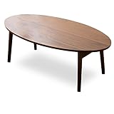 エムール ウォールナット突き板 オーバル 折りたたみテーブル