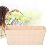 RaiFu 植木鉢 木目調 多肉植物 自動給水 長方形　植物ポット ホーム オフィス装飾 スタイリッシュ 北欧 アプリコット