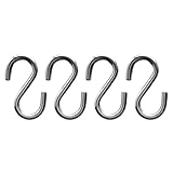 Flameer ヘビーデューティ　316ステンレス鋼　Sフック　ハンギング　レール　ハンガーラック　全6選択 - サイズ6(4個), 30mm