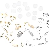 [oji company] イヤリング パーツ 金具 イヤリングパーツ イヤリング金具 2カラー/10ペア(計20個)/シリコンカバー付 アクセサリーパーツ ハンドメイド 手芸 DIY シルバー ゴールド
