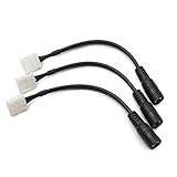 LANMU 3個セット　LEDテープライト　3528 8mm　LEDストリップライト　LEDストリップ接続ケーブル　DCプラグへの変換コネクター LEDストリップライト延長ケーブル　半田付け不要 (3