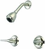 Olympia Faucets P-1252-BN Two Handle Shower Set, PVD Brushed Nickel Finish [並行輸入品]