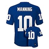 Eli Manning # 10新しいYork Giants NFL Youthミッドティアジャージーブルー