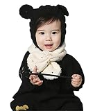 （UN ANANAS） ふわふわ もこもこ あったか マフラー ベビー 子供 赤ちゃん キッズ 星 スター かわいい （アイボリー）