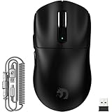 MAMBASNAKE M3 ゲーミングマウス 超軽量 無線 マウス ワイヤレス2.4 G/Bluetooth/有線Type-C オリジナル PAW3395PRO センサー 最高クラスの精度 40000DPI DIY 持ち運びに便利 FSWQエンコーダー 億回寿命スイッチ 65時間連続プレイ 左右対称 PC/Mac対応 E-sports & FPS ゲーミング用 【公式直営店】 ブラック