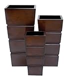 Plutus Brands Planter with Modern Design and Smooth Finish, Set of 3 [並行輸入品]