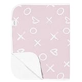 Kushies（クーシーズ）100%コットンフランネル おむつ替えシート 51×76cm (ピンク XOXO)