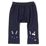 うさぎフェイスデザインスパッツ 紺 80