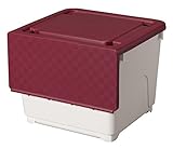 サンコープラスチック 積重ね収納 ボッカ 幅39×奥36.5×高30.5cm ワインレッド