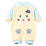 YY-Shop ベビー服 ロンパース 前開き 女の子 新生児 ボディースーツ 男の子 赤ちゃん 出産祝い カバーオール かわいい ベビースーツ 長袖 秋冬 かわいい (6M（3~6ヶ月）, 5イエロー