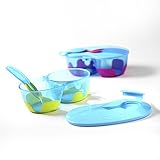 ON-THE-GO' - Travel Baby Feeding Bowl Set with Lid (Lime Green Colour)