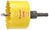 Starrett AVH0296 Bi-Metal Dual Pitch Professional Hole Saw with Quickshot Arbor, HSS Teeth, 2-9/16 D