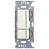 スガツネ工業 ガイドランプ付 埋込ダブルスイッチ ピュアホワイト PXP-J-NKW02009-PW