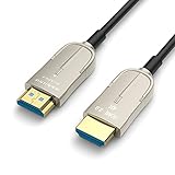 光ファイバーHDMIケーブル 10m 4K対応 HDMI 2.0ケーブル 4K60Hz対応 18Gbps Proシリーズ対応 HDR10 ARC HDCP2.2 PS4/Xbox/ノートパソコン/Apple TV/QLED/Roku/プロジェクター対応 CL3定格(壁内設置対応) (10m, シルバー)