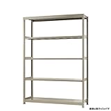 軽中量棚150kg 単体 幅150×奥行60×高さ210cm 5段 アイボリー 150kg/段