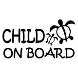 nc-smile ハワイアン CHILD ON BOARD ホヌ ステッカー ブラック