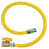 BrassCraft CSSC1J-36 ProCoat 3/4 MIP x 3/4 FIP Ball Valve x 36 Stainless Steel Gas Connector 5/8 O.D