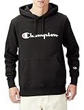 [チャンピオン] Amazon.co.jp限定 パーカー 長袖 裏毛 スクリプトロゴ フーデッドスウェットシャツ C8-W130Z メンズ ブラック XS