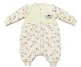 エルフ ベビー(Fairy Baby)新生児スリーパー 赤ちゃん寝袋 防寒秋冬用 長袖 2Way 動物柄 イエロー