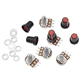 Viviseason(ビビシーズン) 5点セット Bタイプのポテンショメーター ローレットシャフト10K OHM ターミナル 電位差計 リニアテーパー　3端子 高品質 電子部品