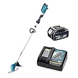 マキタ 充電式草刈機 ループハンドル式標準棹 18V（高容量5.0Ah）バッテリー1個、充電器付き （MUR182LDZ＋BL1850＋DC18RC）