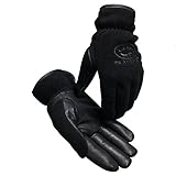 Caiman 2390-3 Heatrac Insulated Gloves Goat Grain with Fleece Back, Small, Black by Caiman