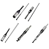 Flameer ドリルビット（5セット）　スクエアホールソー　チゼル　ほぞ　HSS材　8mm/9.5mm/10mm/12mm/16mm　木工切断工具　超硬カッター　