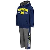 幼児用NCAA Michigan Wolverines Boys Punter Fleece Hoodie andスウェットパンツセット(チームカラー)