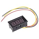 SONONIA 　2個入り　3線式　0-99.9V DC　赤いLED　デジタル　パネル　電圧計　電池　電圧表示　低消費電力