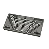 Je Tech ofsf-10 C Craftmanラチェットリングスパナセット10個Househomeツールボックス、パック1セット。