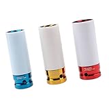 monkeyjack 3pcsホイールハブナットロックナットソケットセット17 mm 19 mm 21 mm Tooキット