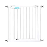 猫の調節可能な白い金属のベビーゲートと階段出入口のための再生庭の壁の保護のための余分なワイドと背の高いペットのドア75-194.4センチメートル、100センチメートルの高さ (サイズ さいず : 13