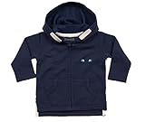 Jiggly Face, Sudadera con capucha del bebé, Azul Marino Náutico/Transfer, 6-12 meses