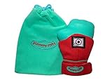 Yummy Mitt Teething Mitten (GLOW IN THE DARK) Red & Turquoise (3-12 months recommended age) by Yummy
