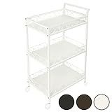 アンティークワゴン 全3色 幅48×奥行32.5×高さ84cm ホワイト [ エステワゴン ネイルワゴン 美容室ワゴン キッチンワゴン マルチワゴン サイドワゴン キャスターワゴン キャスター付き インテリア 収納 業務用 サロン ワゴン 