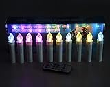 クリップ式LEDろうそく カラフルタイプ 10個セット キャンドル 蝋燭 ライト 飾り付け パーティー 誕生会 SD-ROULED02