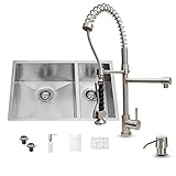 Vigo vg15181 29 " Double Basinアンダーマウントキッチンシンクwith vg02007ステンレスSte、 12 oz VG15181 1