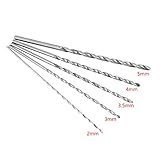 ドリルビット HSSドリルビット エクストラロング 高速スチールストレートシャンクツイストドリルビット ツール 木材用 2-5ミリメートル