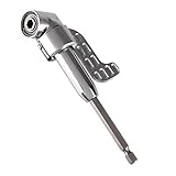 Tiptiper アングルドリル、105度角度電気ドリルソケット1/4 "六角ドライバビットW /ハンドル、直角ドライバスクリュードライバパワードリル修復ツール