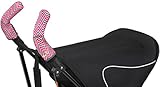 Choopie Stroller Grip Covers, Chevron Baby Pink, Double Bar by Choopie
