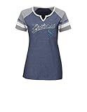 MLB Seattle Mariners Women 's The Replayファッショントップ、XL、Athletic Navy Heather /ストーングレー/ホワイト